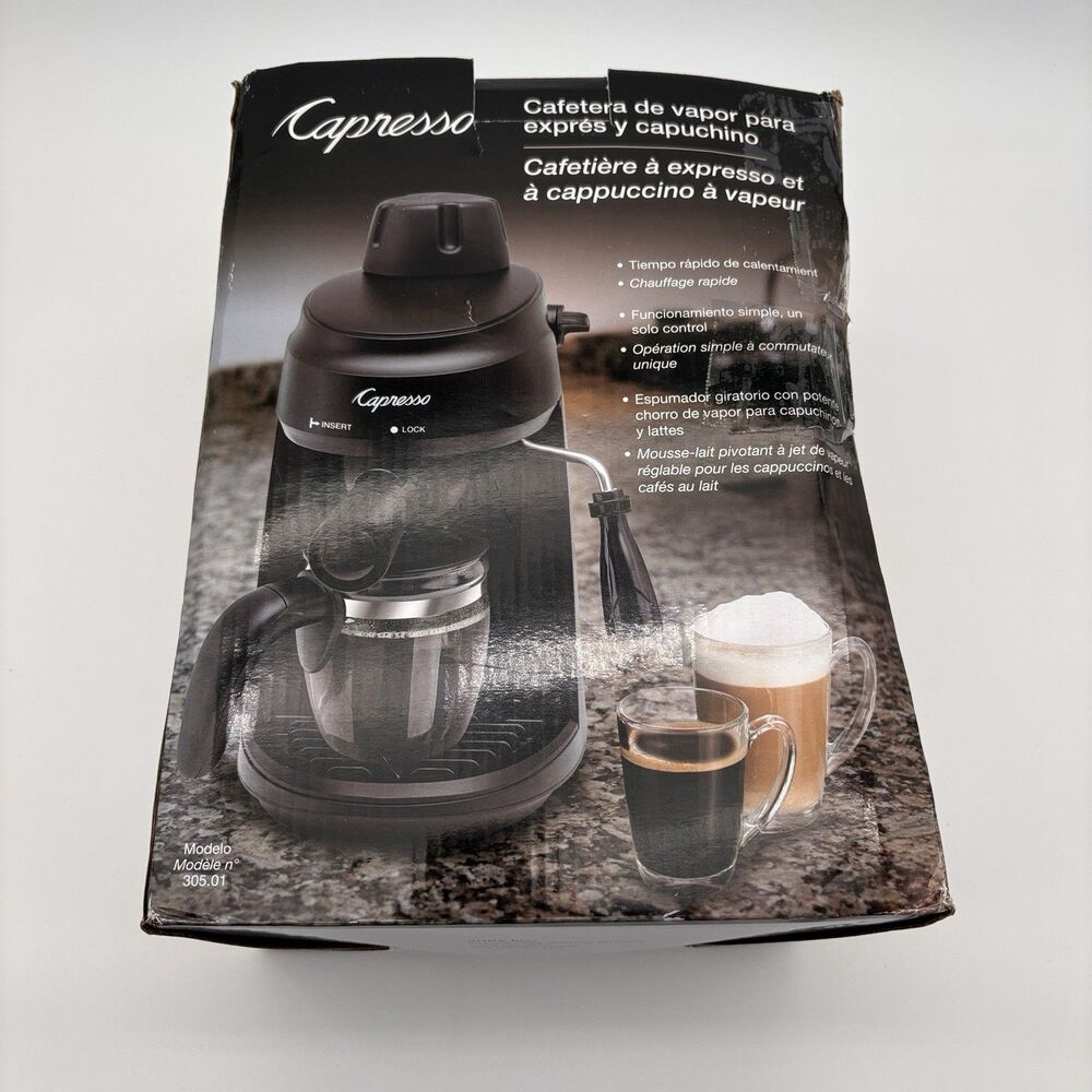 Capresso Steam Pro 4-Cup Espresso & Cappuccino Machine Model 305.01